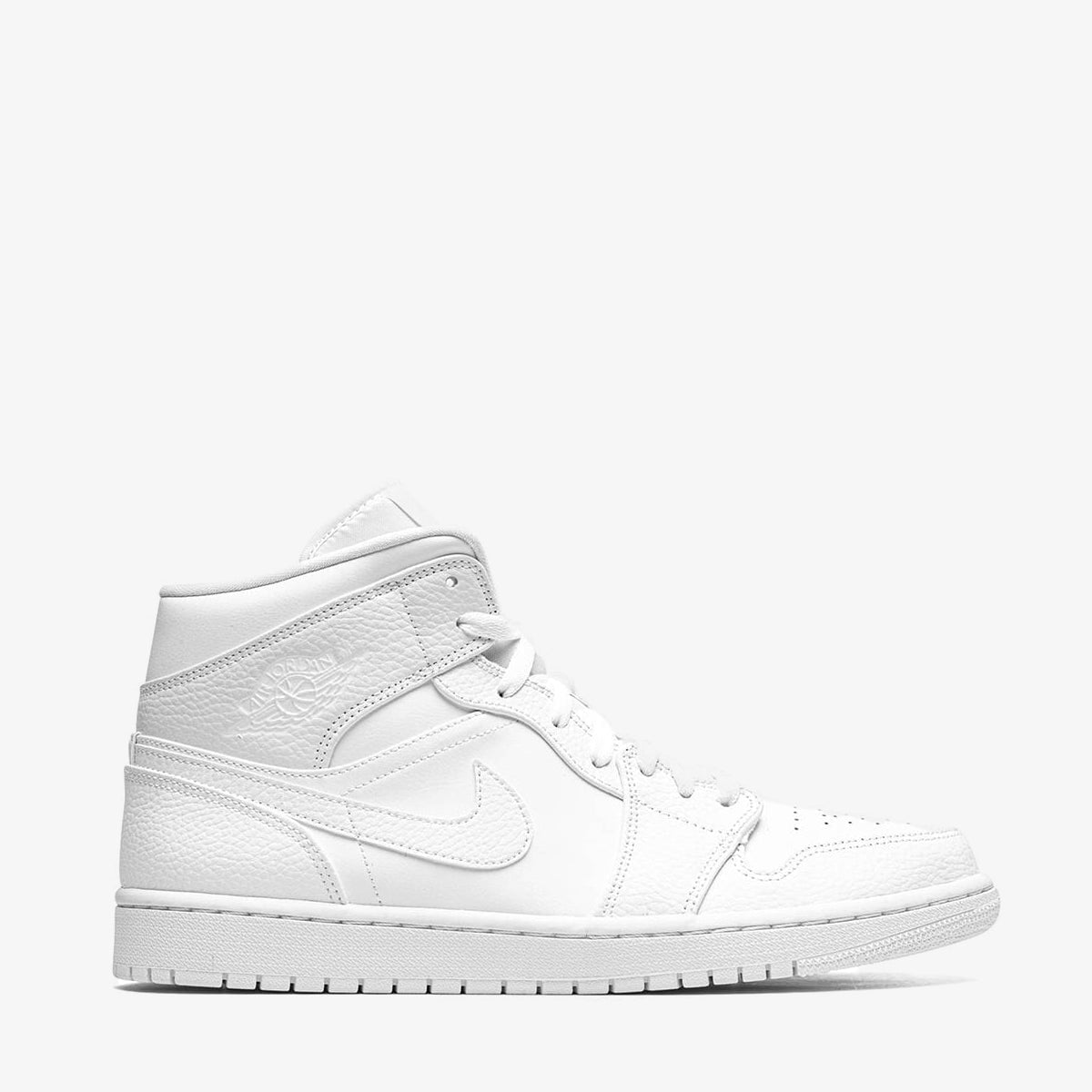 jordan 1 mid triple white on feet