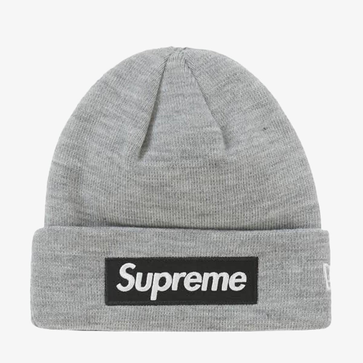 Supreme x New Era Box Logo Beanie Heather Grey Plug and Play