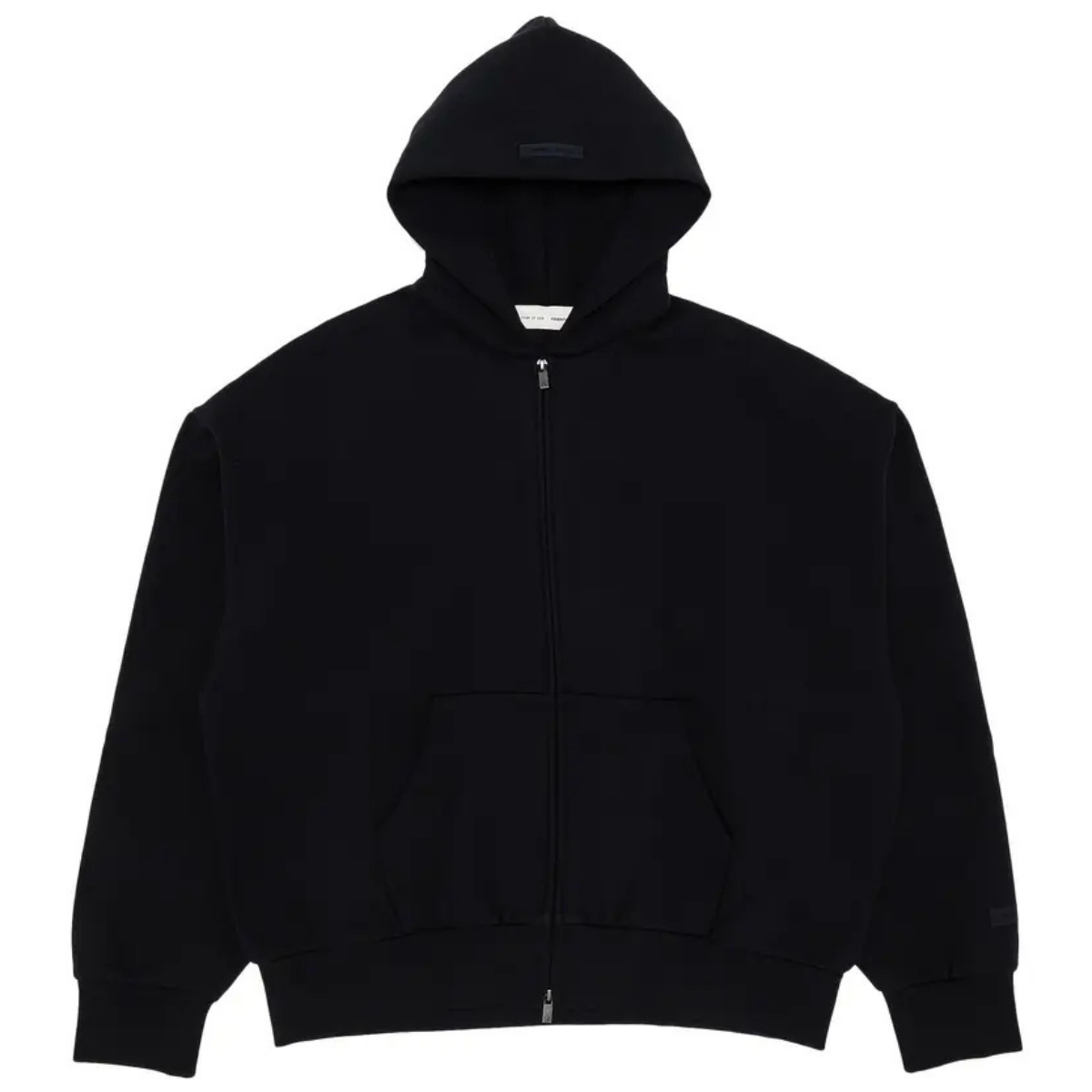 Fear of God Essentials Classic Full Zip-Up Hoodie 'Jet Black'