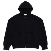 Fear of God Essentials Classic Full Zip-Up Hoodie 'Jet Black'