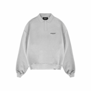 Represent Owners Club Long Sleeve Polo Sweater 'Ash Grey'