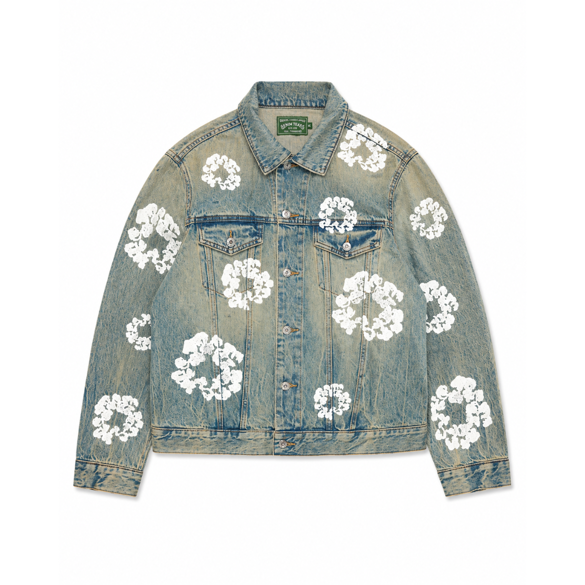Denim Tears Cotton Wreath Denim Jacket 'Dirty Wash'