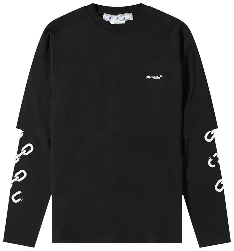 Off-White Chain Arrow Double Tee 'Black'