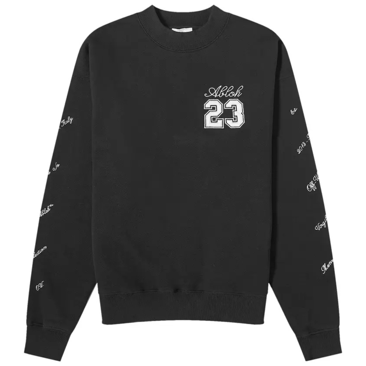 Off-White 23 Logo Skate Crewneck 'Black/White'