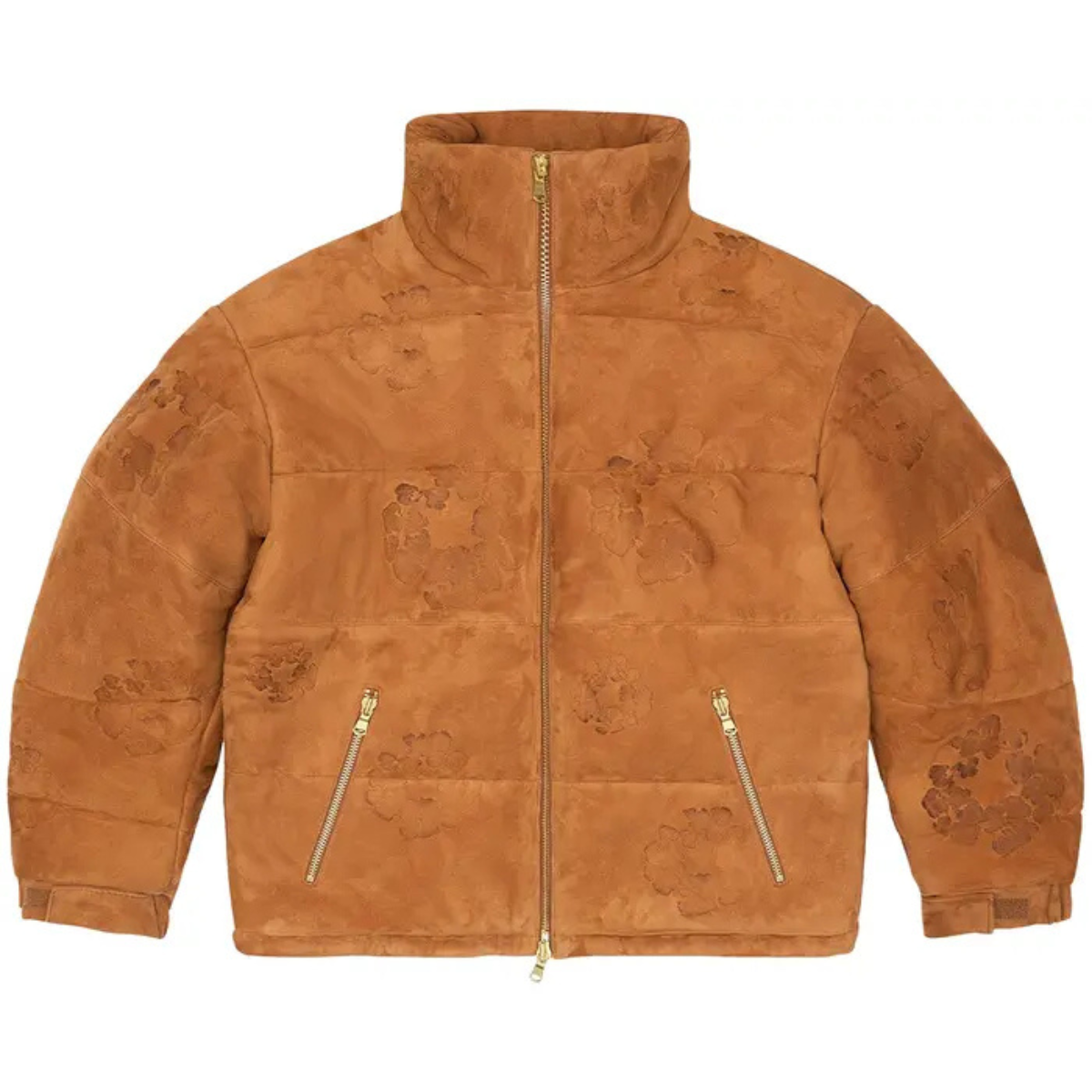 Denim Tears Embossed Leather Wreath Puffer 'Brown'