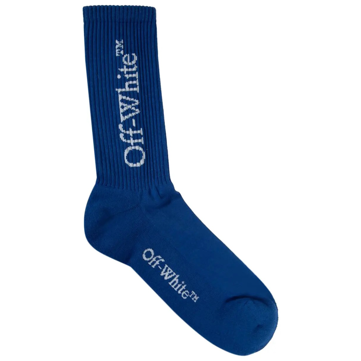 Off-White Mid Bookish Calf Socks 'Nautical Blue/White'