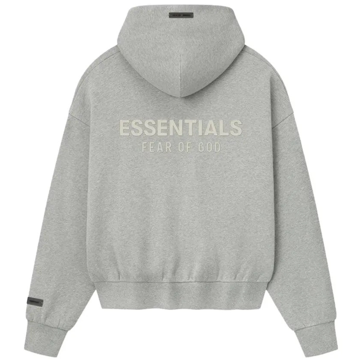 Fear of God Essentials Classic Fleece Zip-Up Hoodie 'Concrete Heather'