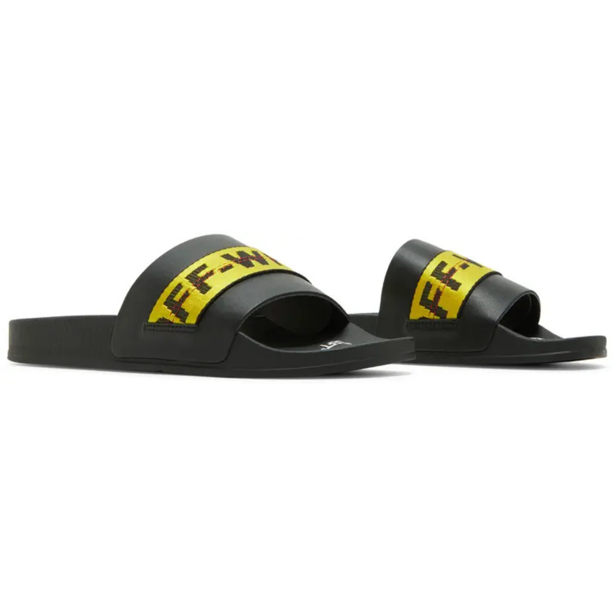 Off-White Industrial Belt Slides 'Black/Yellow'