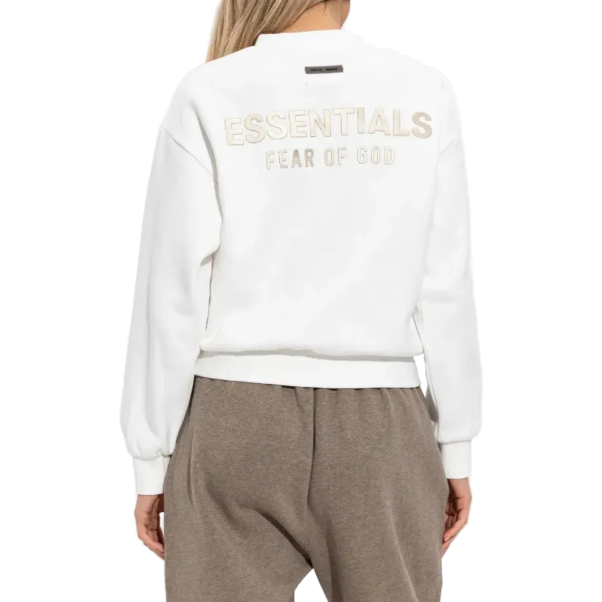 Fear Of God Essentials Classic Fleece Crewneck Sweatshirt 'Cloud White'