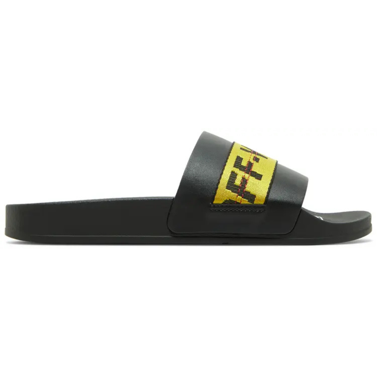 Off-White Industrial Belt Slides 'Black/Yellow'
