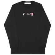 Off-White Acrylic Arrow Long-Sleeve Tee 'Black/Fuchsia'