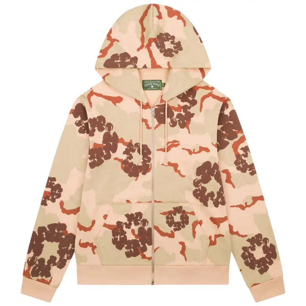 Denim Tears Wreath Zip Hoodie 'Tan Camo'