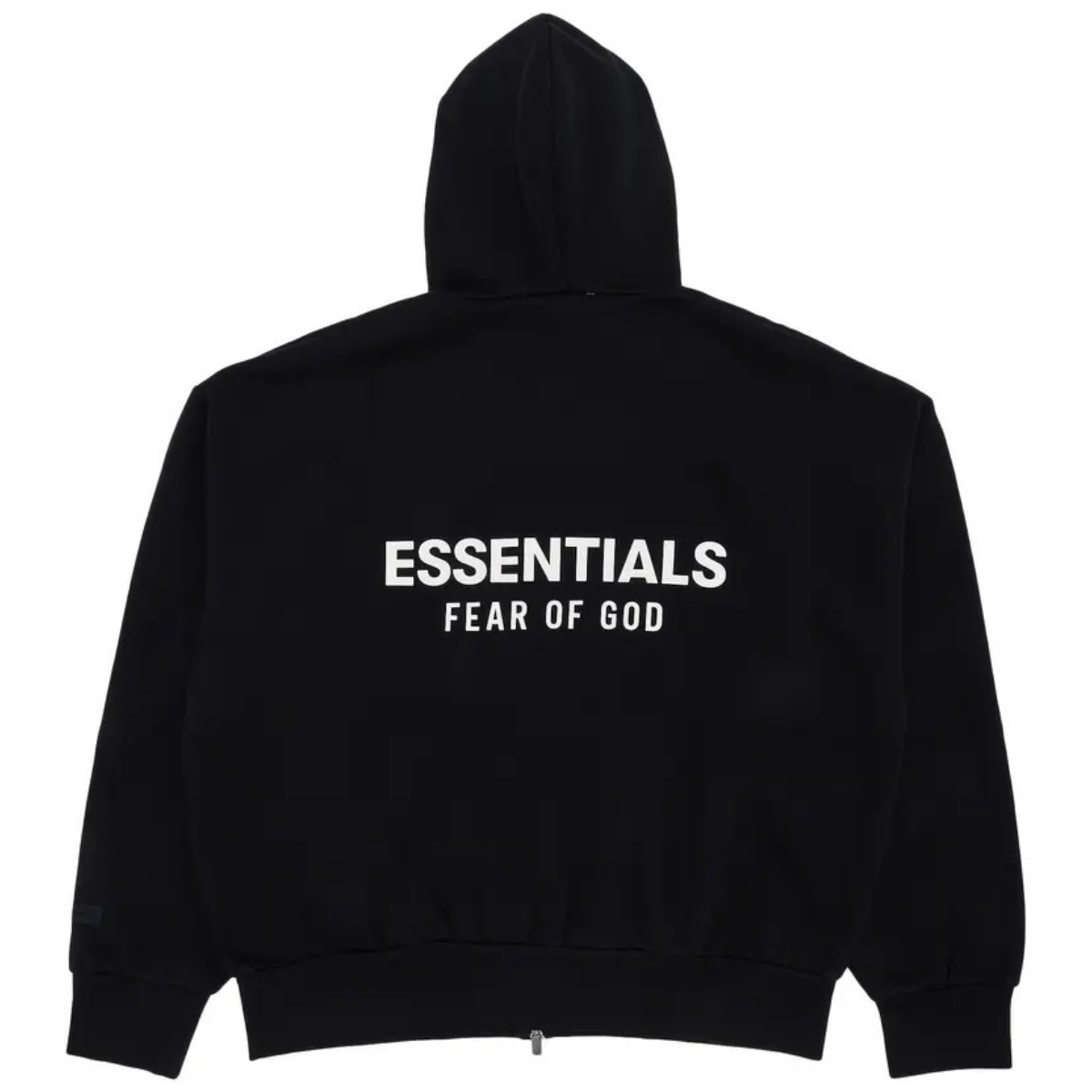 Fear of God Essentials Classic Full Zip-Up Hoodie 'Jet Black'