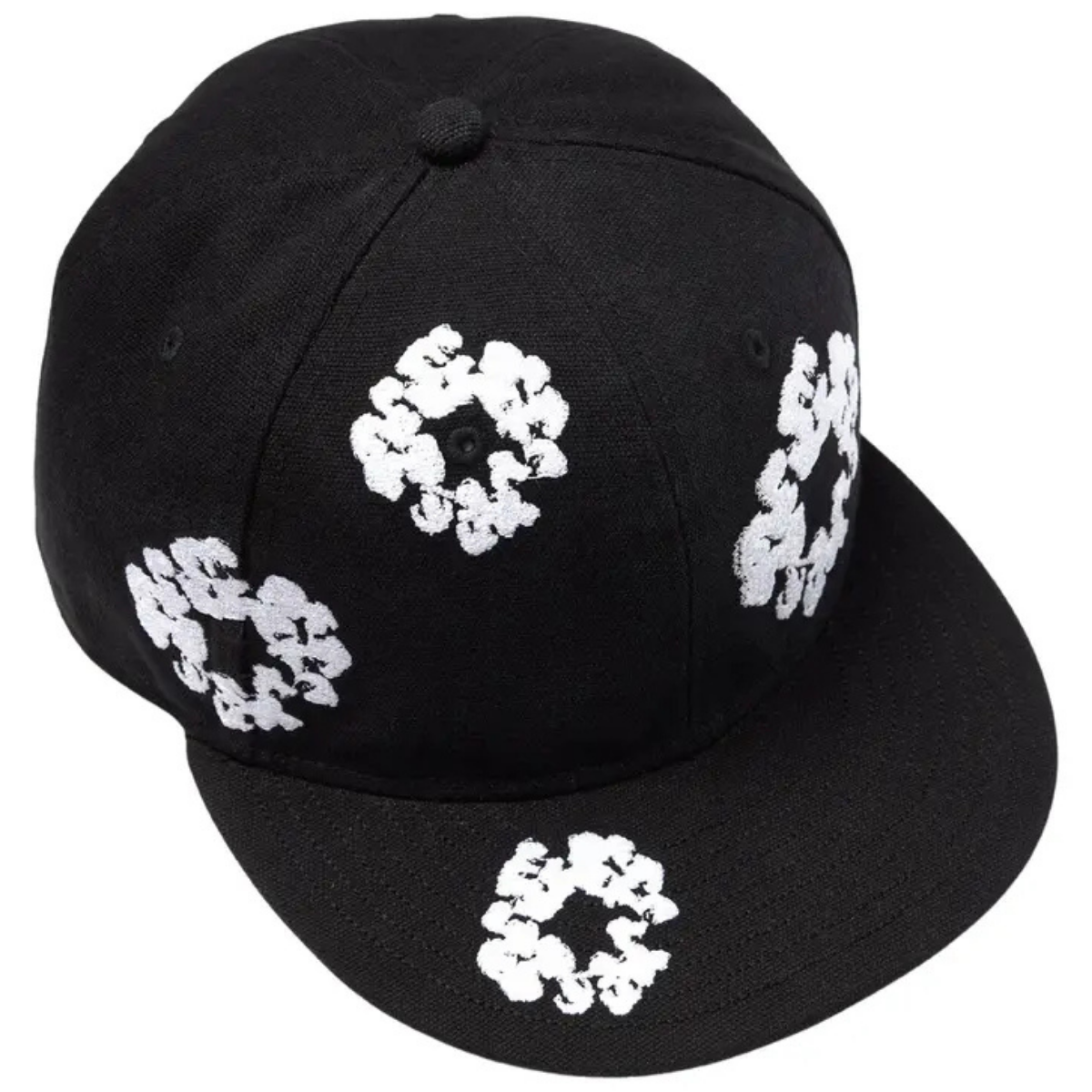 Denim Tears Cotton Wreath New Era 59FIFTY Canvas Fitted Cap 'Black'
