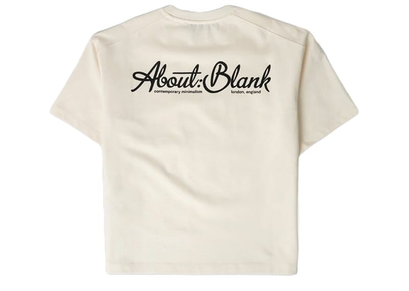about:blank Banner T-Shirt 'Oat/Black' T-shirts about:blank