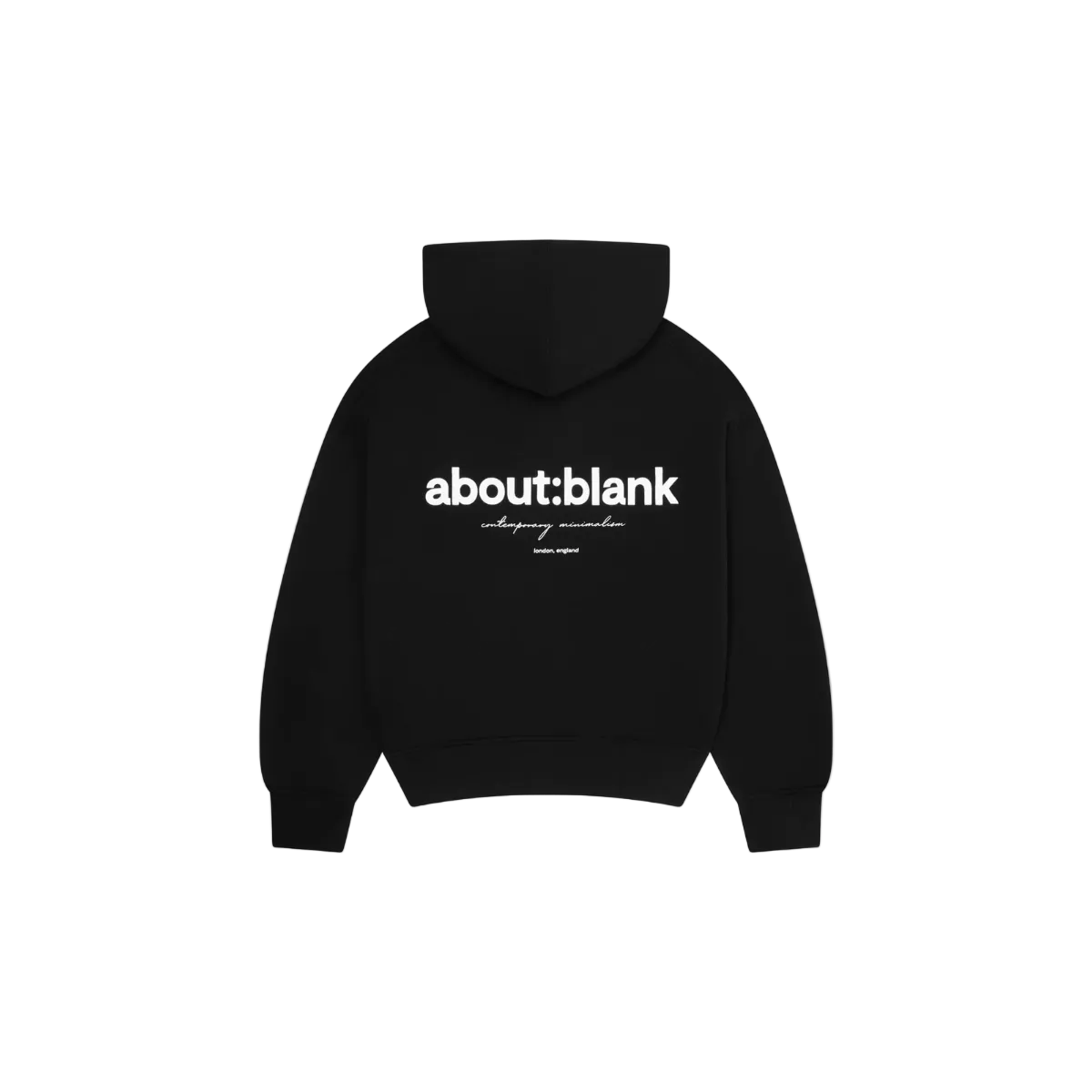 about:blank Box Heavyweight Hoodie 'Black' Hoodies about:blank