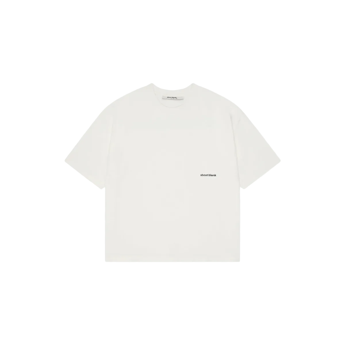 about:blank Box Logo T-shirt 'Oat/Estate Blue' T-shirts about:blank