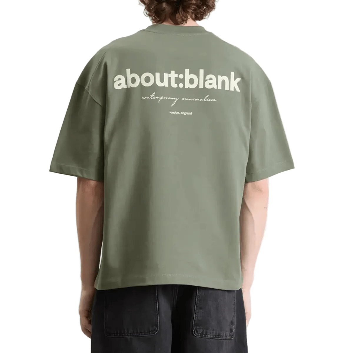 about:blank Box Logo T-shirt 'Sage/Ecru' T-shirts about:blank