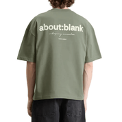 about:blank Box Logo T-shirt 'Sage/Ecru' T-shirts about:blank