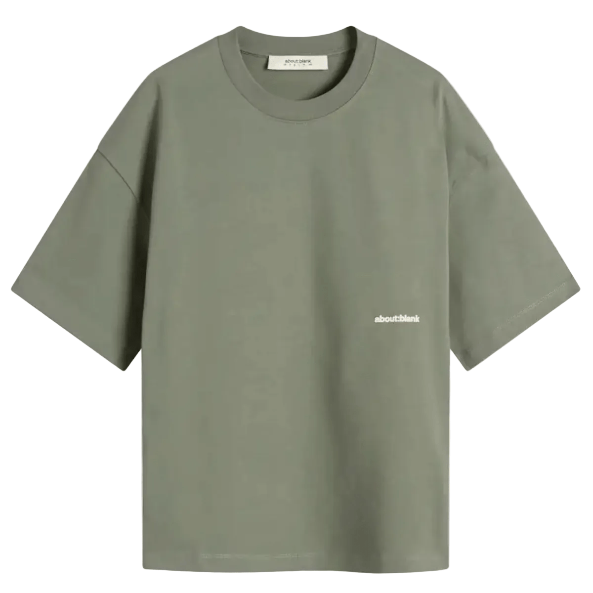 about:blank Box Logo T-shirt 'Sage/Ecru' T-shirts about:blank