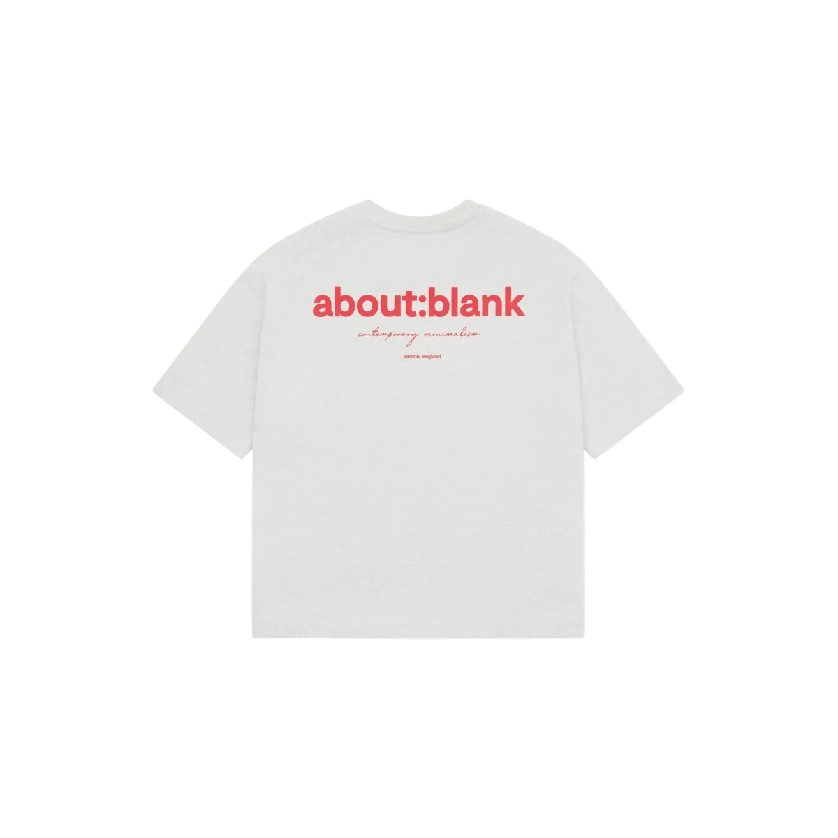 about:blank Box T-shirt 'Grey Marl/Red' T-Shirts about:blank