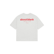 about:blank Box T-shirt 'Grey Marl/Red' T-Shirts about:blank