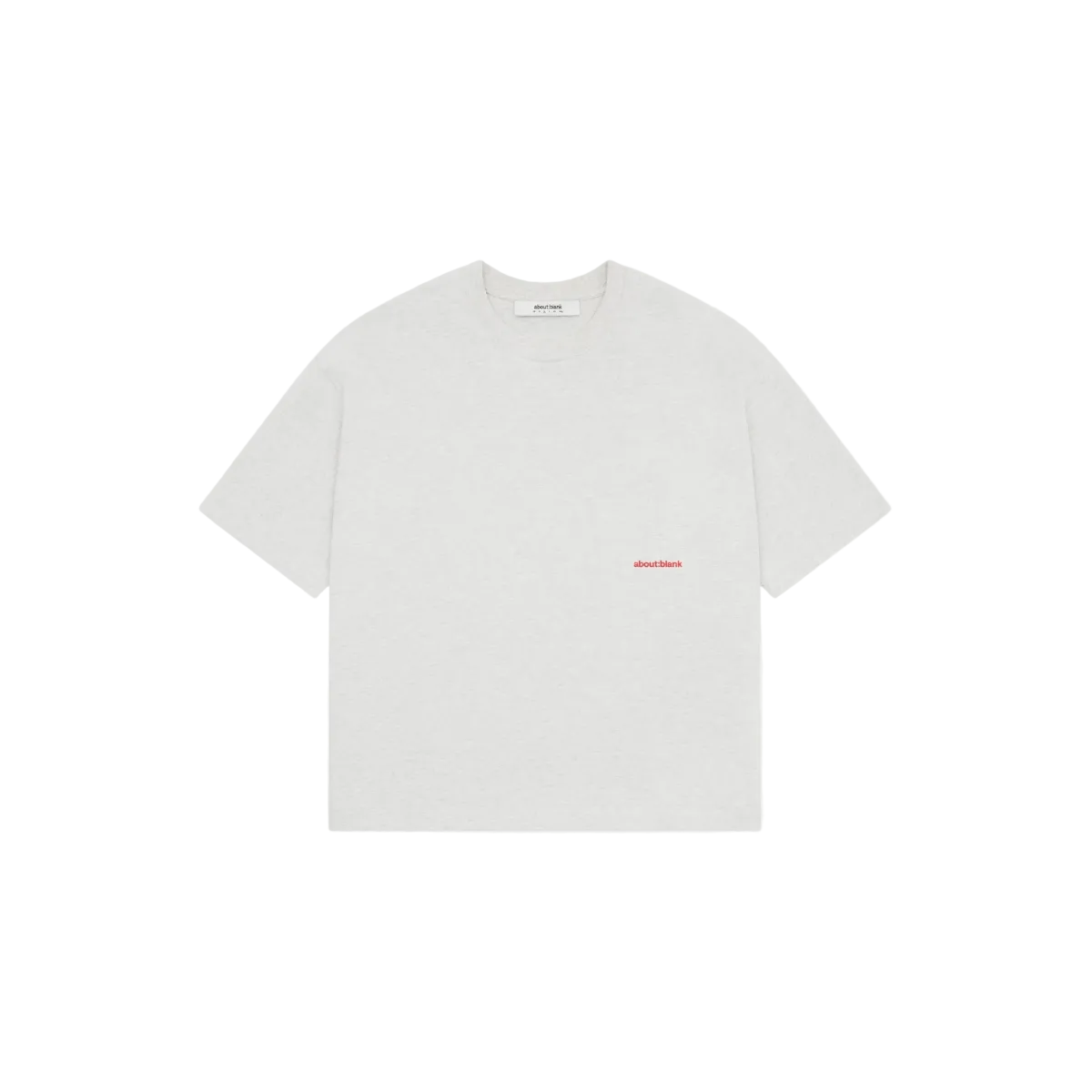 about:blank Box T-shirt 'Grey Marl/Red' T-Shirts about:blank