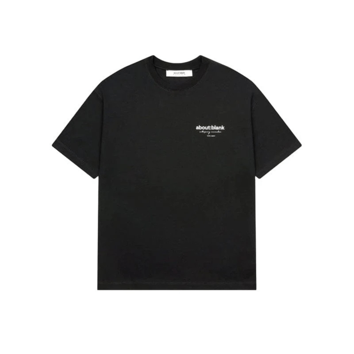 about:blank Cotton Short-sleeve T-shirt 'Black' T-shirts about:blank