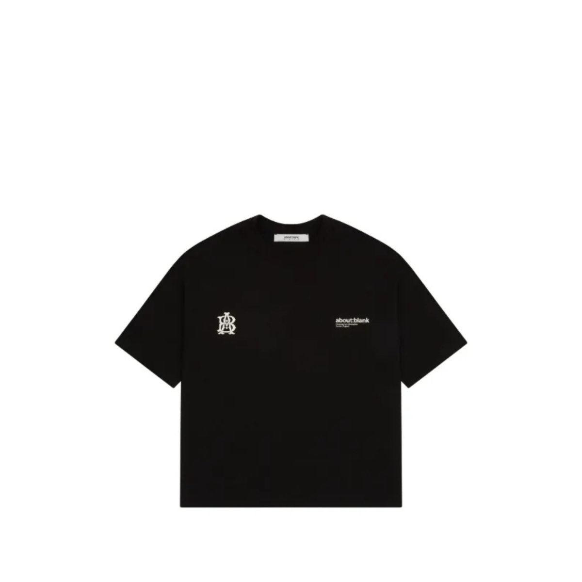 about:blank Dual Logo T-shirt 'Black/Ecru' T-shirts about:blank