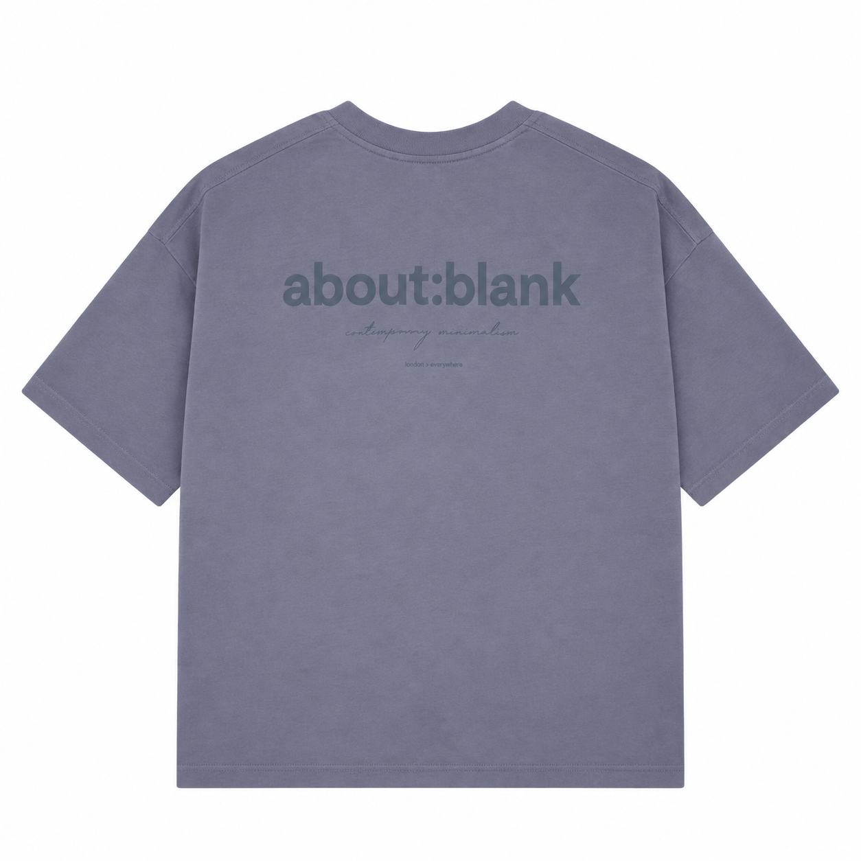 about:blank Washed Box T-shirt 'Smoke Blue' T-shirts about:blank