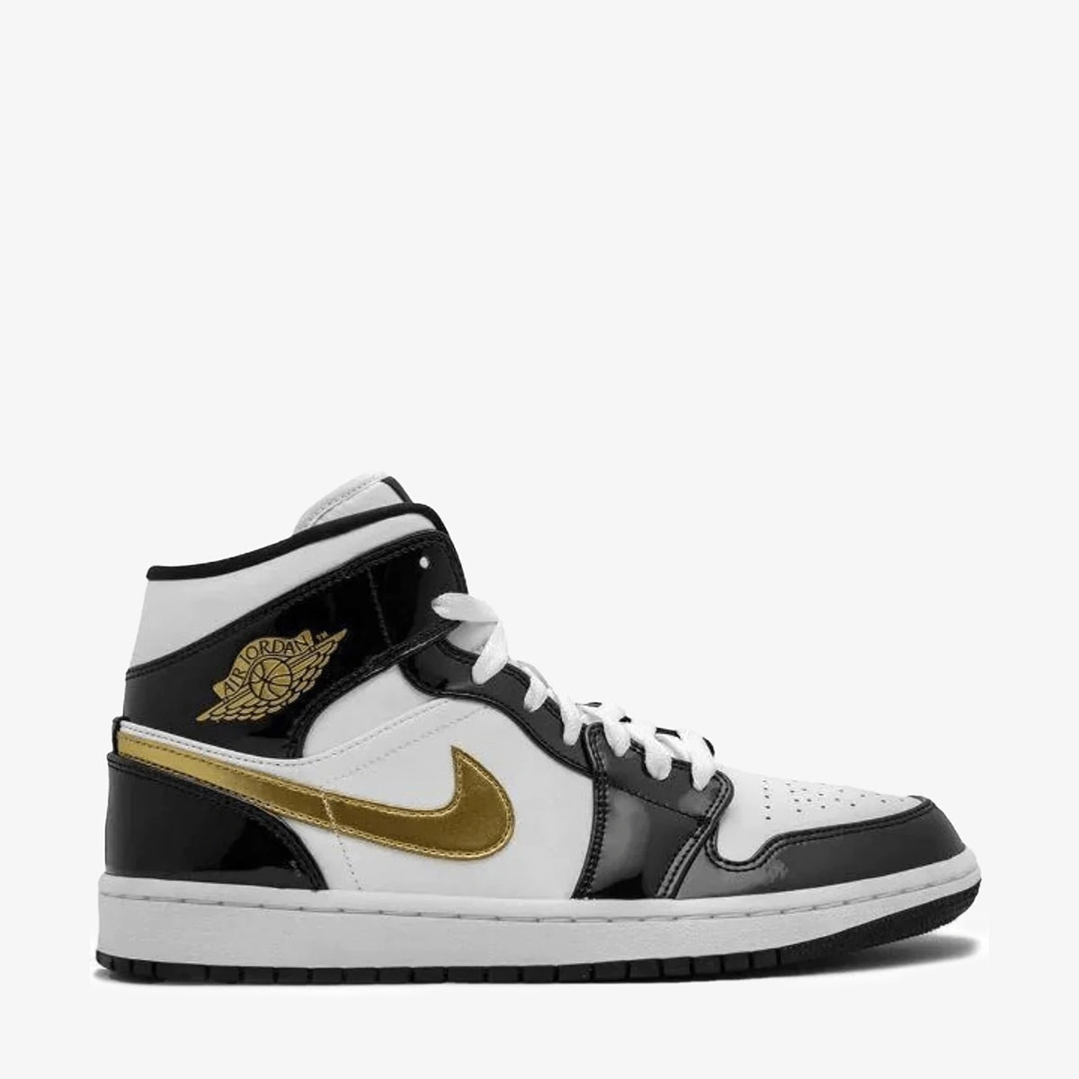 Air Jordan 1 Mid SE “Patent Black-Gold” Sneakers Air Jordan