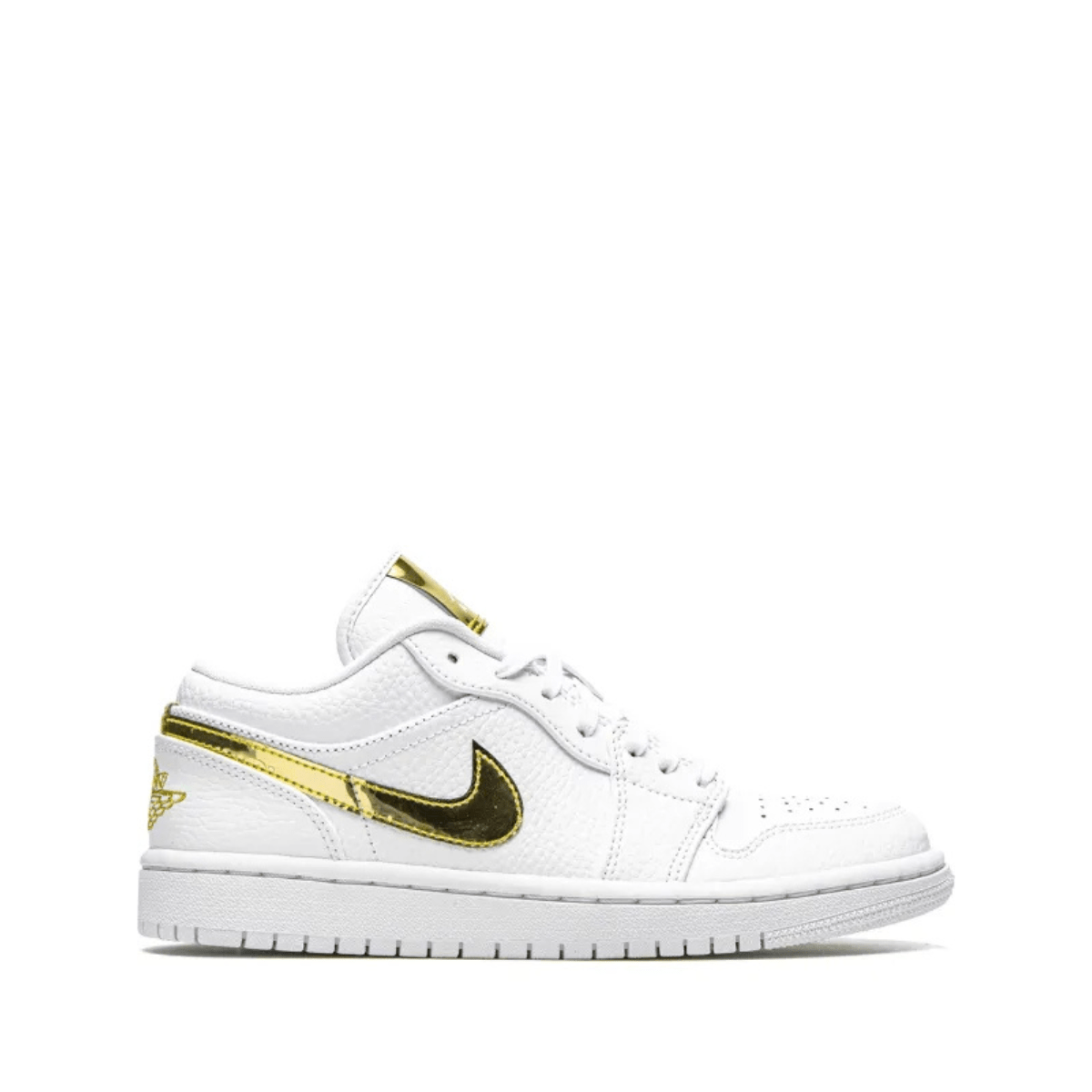 Air Jordan 1 Retro Low 'White Metallic Gold' Sneakers Nike