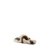 Balenciaga All Over Logo Mule 'Biege Teddy' Slides Balenciaga