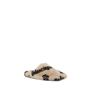 Balenciaga All Over Logo Mule 'Biege Teddy' Slides Balenciaga