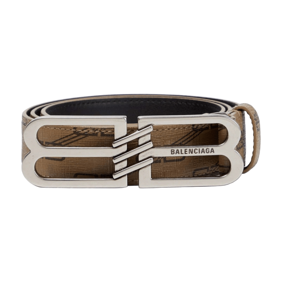 Balenciaga BB Signature Monogram Belt 'Beige/Brown' Accessories Balenciaga