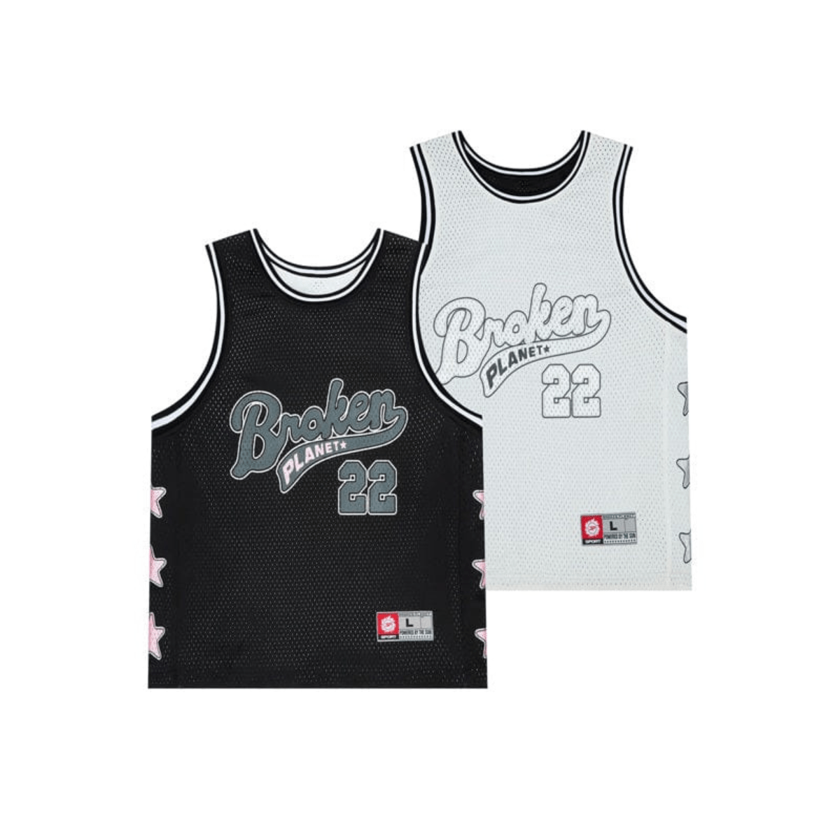 Broken Planet Reversible Mesh Vest 'Snow White/Midnight Black' T-Shirts Broken Planet