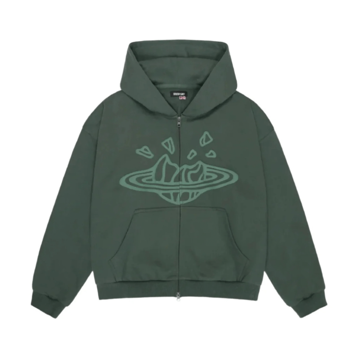 Broken Planet Zip Up Hoodie 'Emerald Green' Jackets Broken Planet
