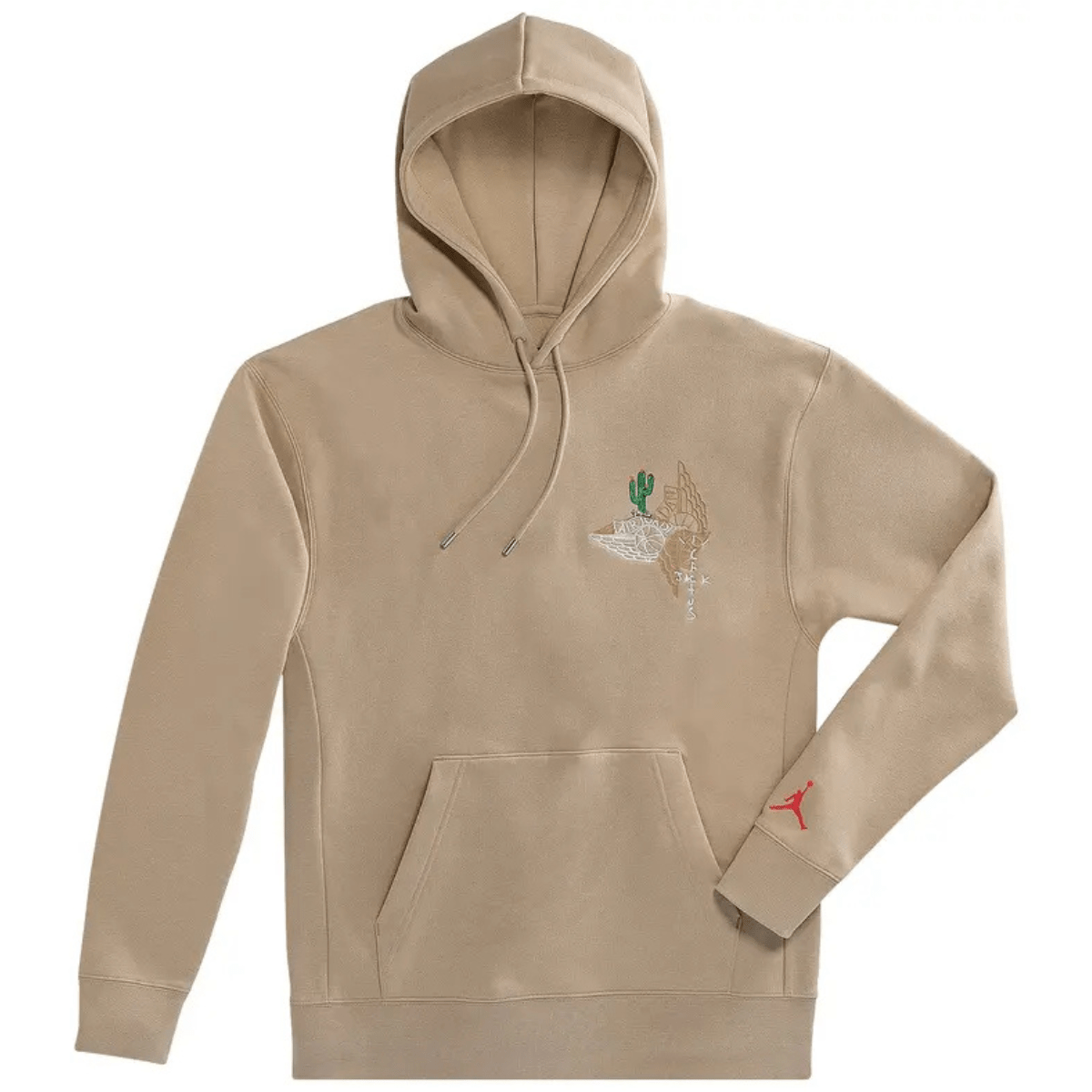 Cactus Jack by Travis Scott x Jordan Pullover Hoodie 'Khaki/University Red' Hoodies Air Jordan