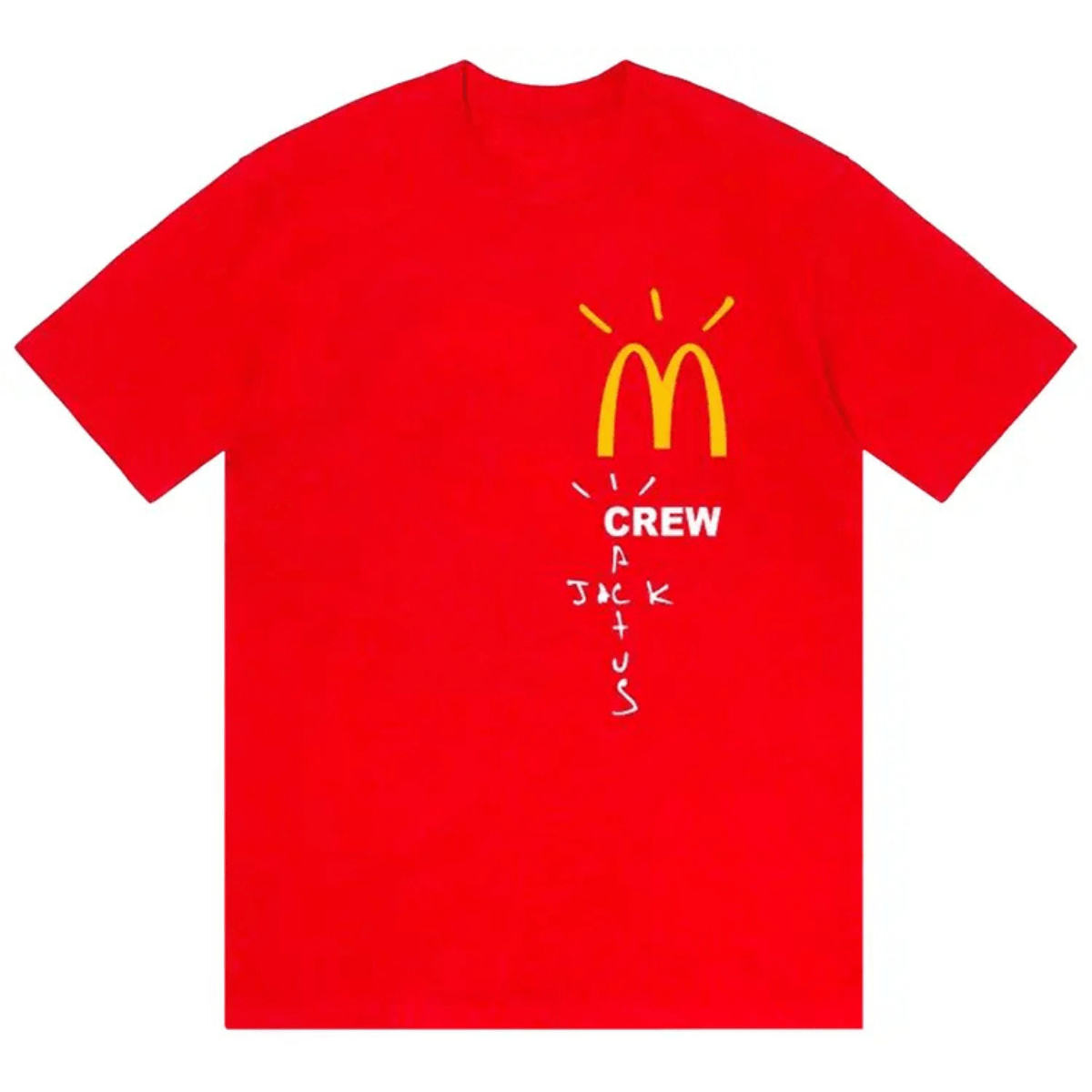 Cactus Jack by Travis Scott x McDonald's Crew T-shirt 'Red' T-shirts Travis Scott