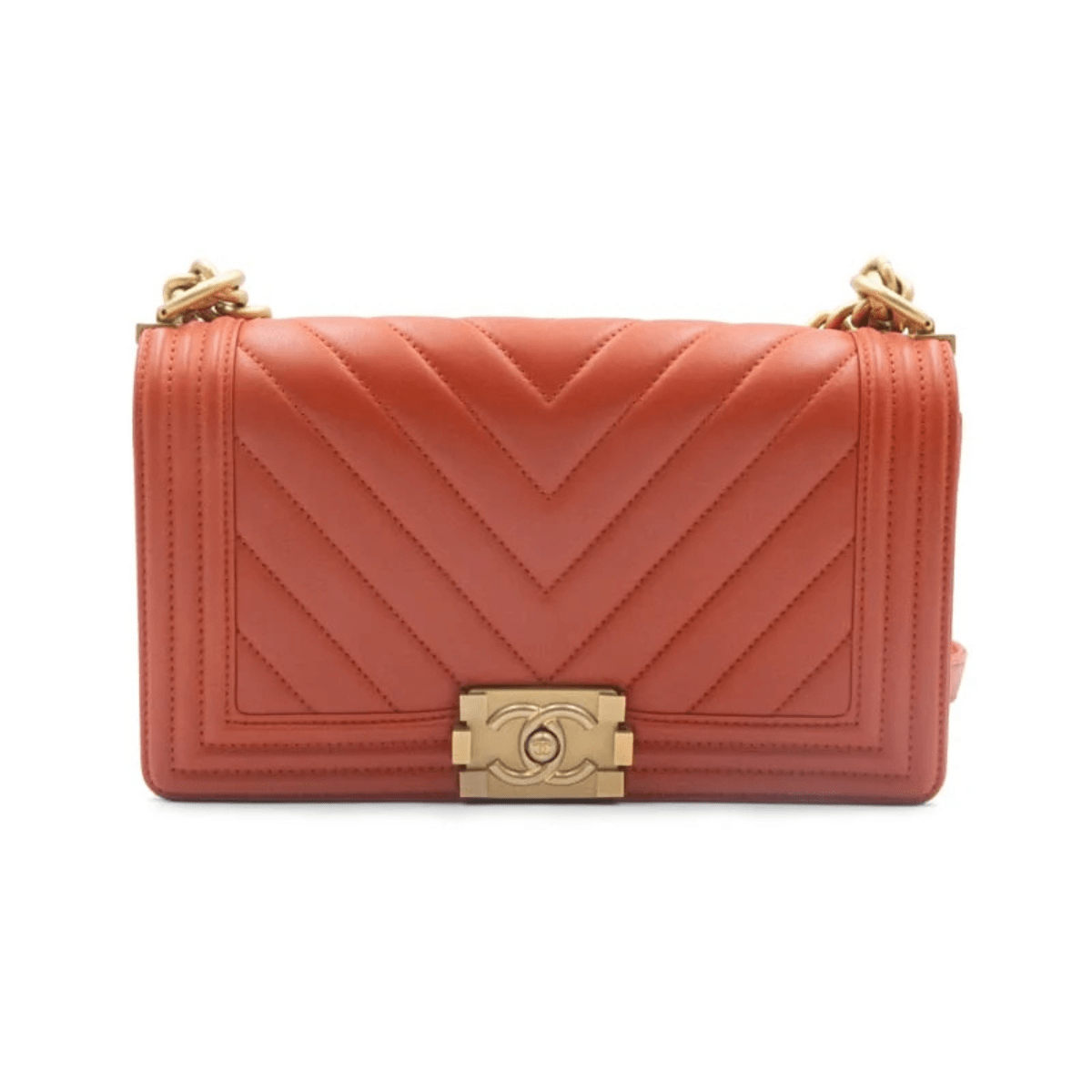 Chanel Chevron Caviar Boy Medium Bag 'Red' Bags Chanel