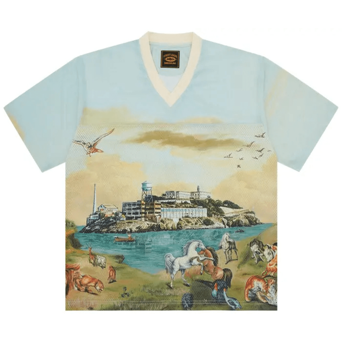 Corteiz Narnia Football Jersey 'Blue/Cream' T-Shirts Corteiz