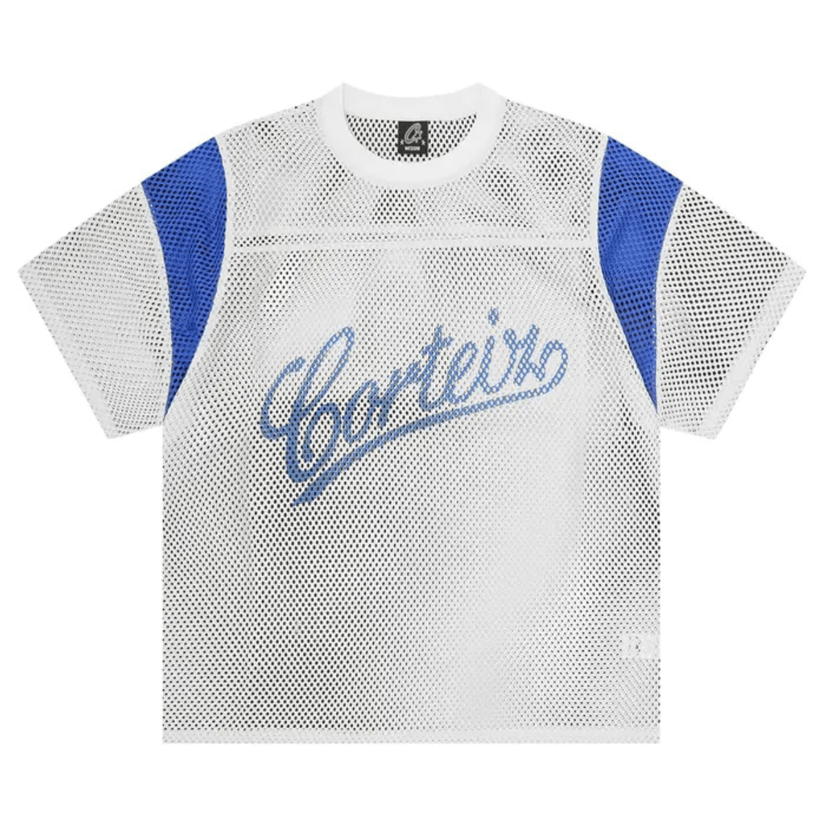 Corteiz Open Mesh Panel Jersey 'White/Blue' T-shirts Corteiz
