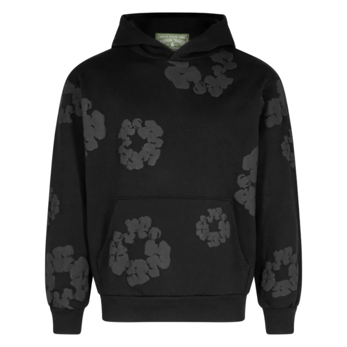 Denim Tears Cotton Wreath Hooded Sweatshirt 'Black Monochrome' Hoodies Denim Tears