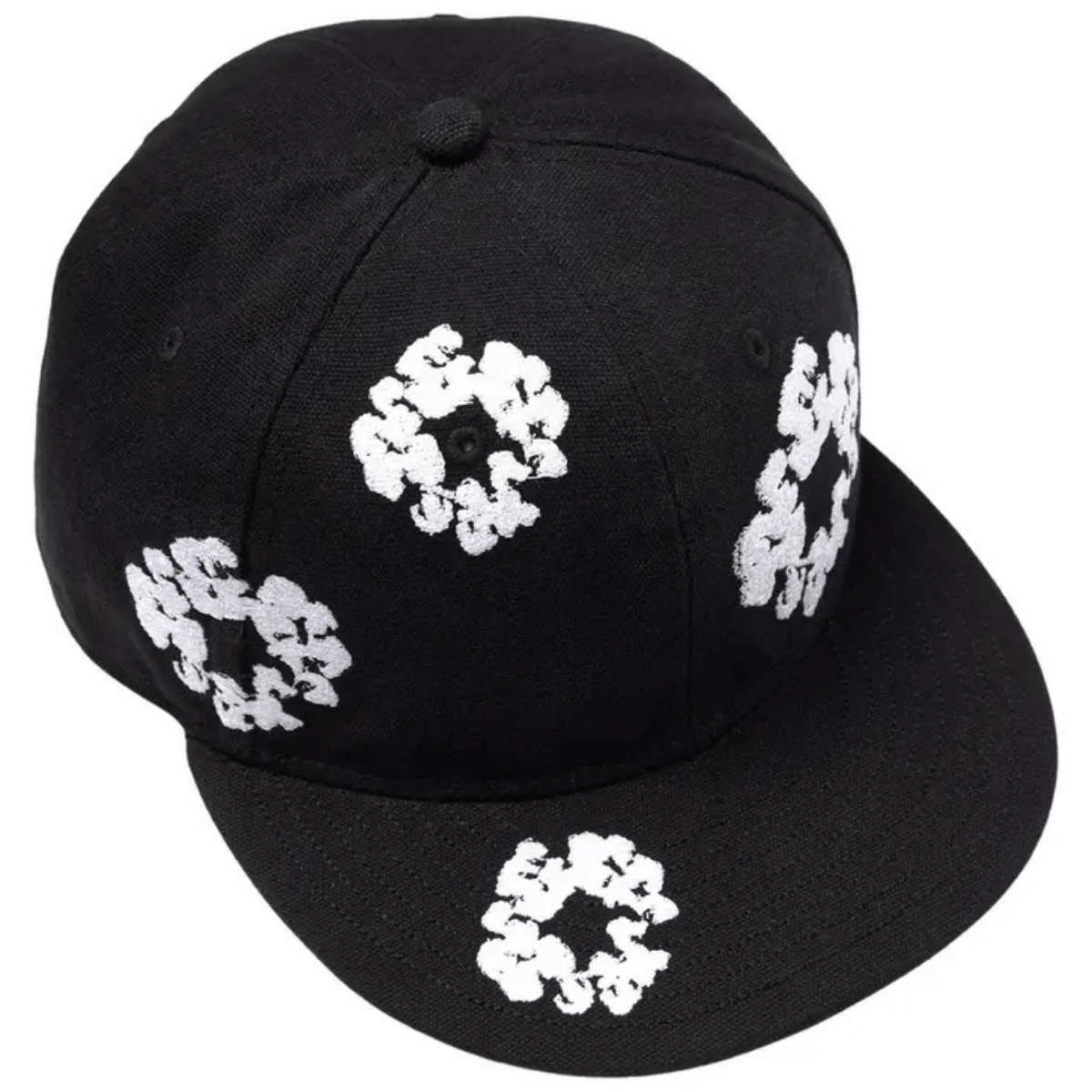 Denim Tears Cotton Wreath New Era 59FIFTY Canvas Fitted Cap 'Black' Headwear Denim Tears