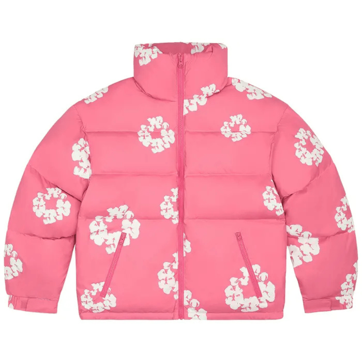 Denim Tears Cotton Wreath Puffer Jacket 'Pink' Jackets Denim Tears