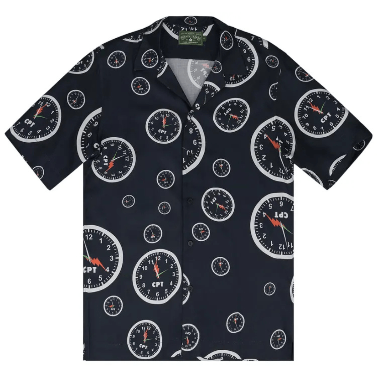Denim Tears CPT Short-Sleeve Button Up 'Black' Shirts Denim Tears