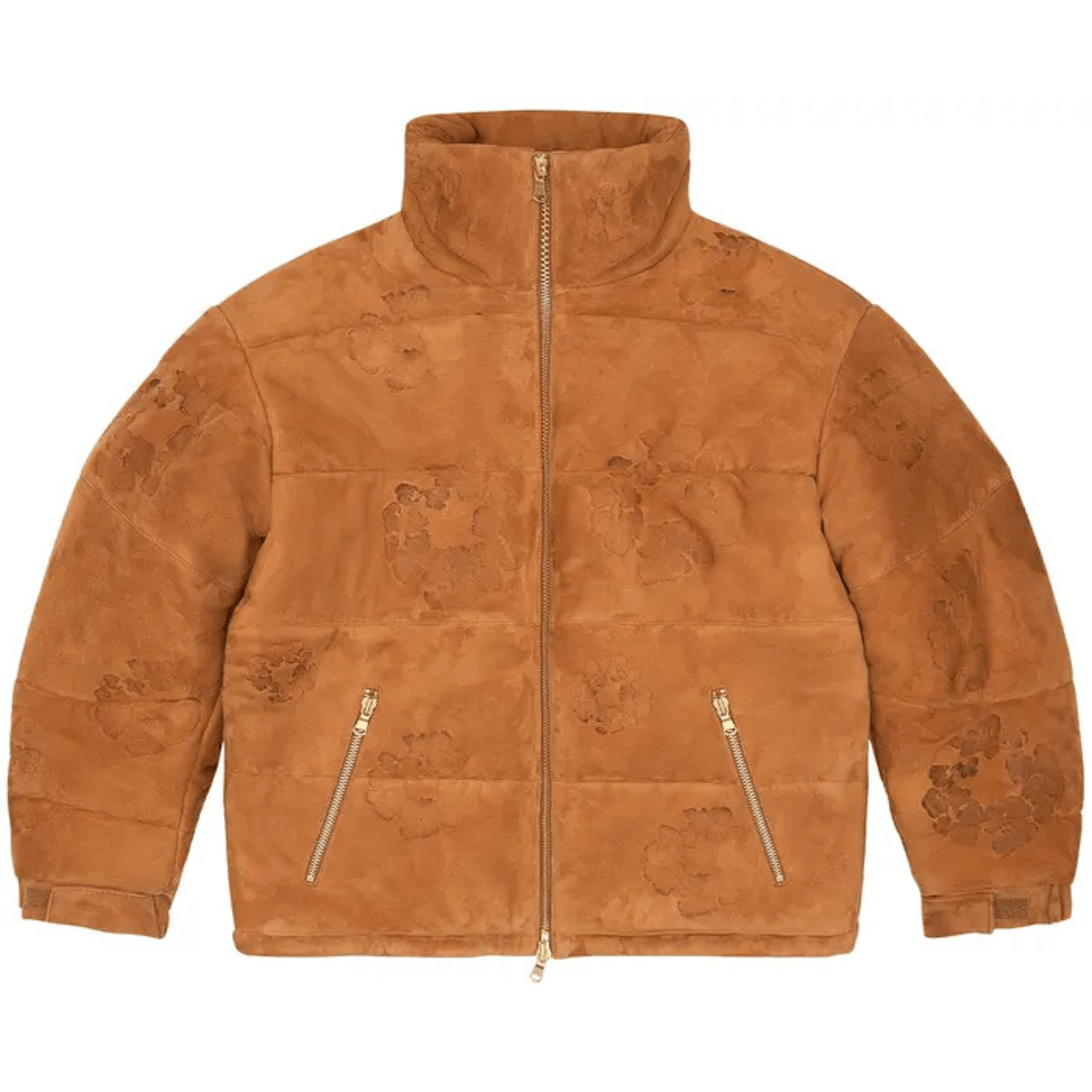 Denim Tears Embossed Leather Wreath Puffer 'Brown' Jackets Denim Tears