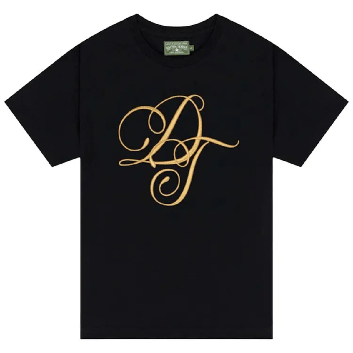 Denim Tears Metallic Gold Script Tee 'Black' T-Shirts Denim Tears