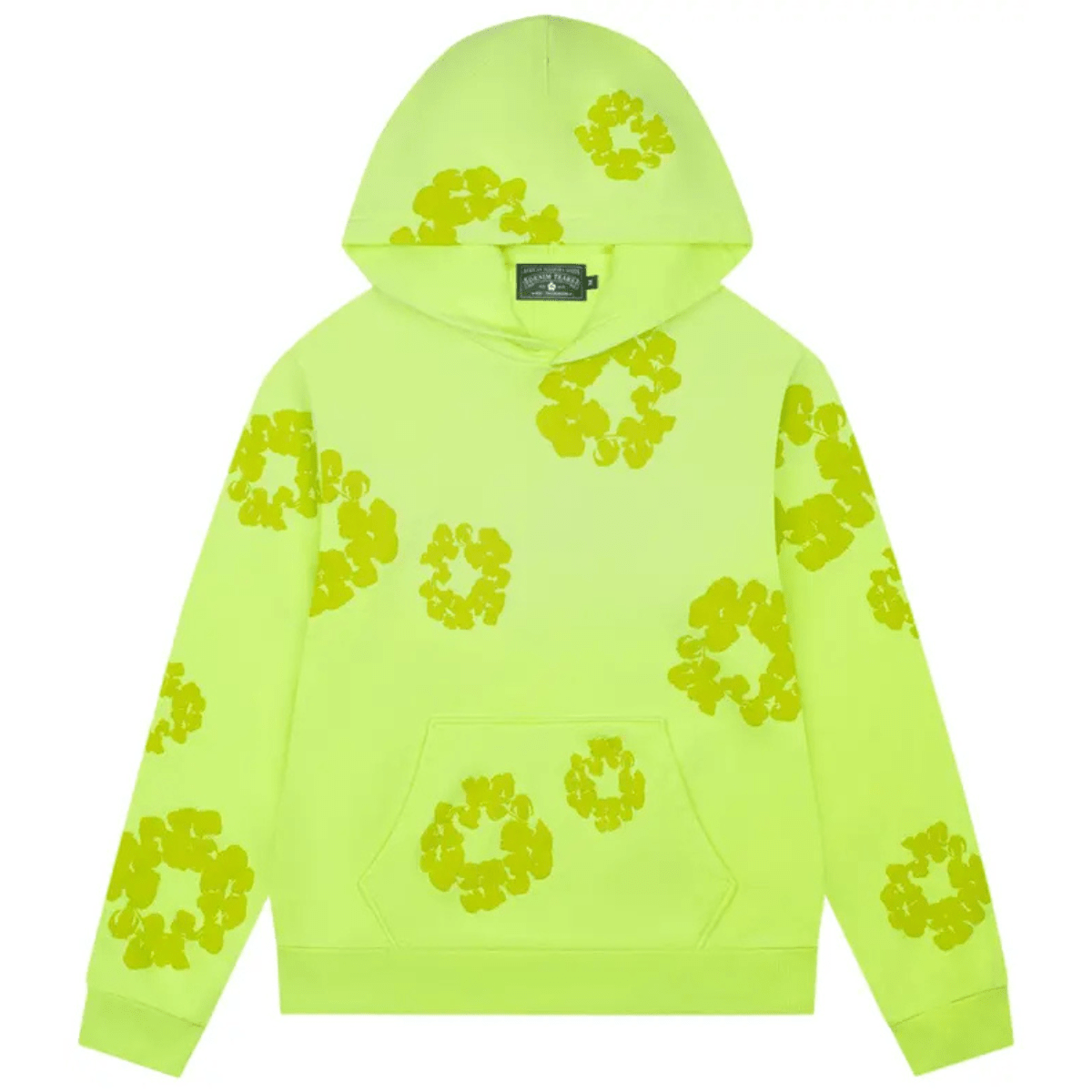 Denim Tears Mono Cotton Wreath Hoodie 'Neon Green' Hoodies Denim Tears