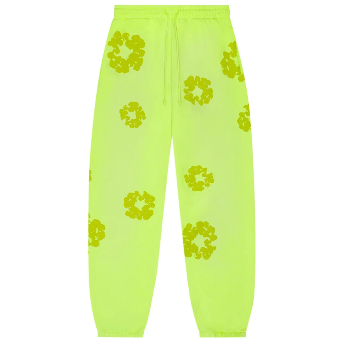 Denim Tears Mono Cotton Wreath Sweatpants 'Neon Green' Sweatpants Denim Tears